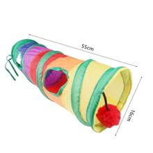 1 Đường hầm cho chuột lang trong nhà, ống cho nhím chinchilla, chuột hamster Hà Lan, phụ kiện lồng cho thú cưng nhỏ, lều cầu vồng có thể gấp gọn, đường hầm cho thú cưng nhỏ, đồ chơi tương tác - Nhiều màu - Xem 8