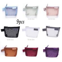 3pcs/1pc Large Capacity Nylon Mesh Zipper Pouch, Portable Waterproof Cosmetic Bag, Multifunctional Makeup Bag, Stationery Bag, Cable Organizer, Coin Purse Makeup Travel Toiletry Organizer Clear Essentials Gifts Storage Zipper Accessories Nail Bag, Room Decor, Bags, Makeup Bag, Organizer, Storage, Makeup Organizer, Make Up Bag, Desk Organiser, Cosmetic Bag, Makeup Organizers, Small Makeup Bag, Cosmetic Bag, Christmas Gifts, Pouch, Clutch / Small Handbag, Makeup Organizer, Pouch, Brush Holder, Mini Pouch, Large Capacity Pouch