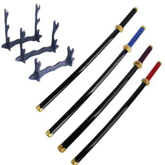 1 st 98 cm/38,6 tum bambu och trä Samurai svärd, Anime Cosplay Prop, Anime Character Roll-playing Display, Lämplig för Anime fans och samling