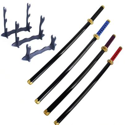1 st 98 cm/38,6 tum bambu och trä Samurai svärd, Anime Cosplay Prop, Anime Character Roll-playing Display, Lämplig för Anime fans och samling