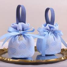 6 件装手提袋形状糖果袋婚礼糖果包装盒生日婚礼节日派对用品小礼品袋 - 彩色 - 查看 12