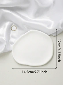1pc Nordic Style Simple And Lrregular Storage Tray, Plaster Tray Jewelry Ornaments Photo Decoration Props Photography Objects Home