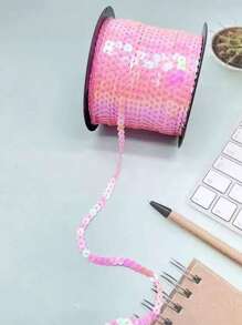 1 Cuộn, 10 Yard Ruy băng sequin 6mm, Kim tuyến tròn dẹt, Kim tuyến laser, Kim tuyến cho đồ thủ công, May vá, Phụ kiện vải, Viền kim tuyến (Thích hợp cho mặt nạ tự làm, giày dép, trang trí quần áo, trang trí tiệc, Nhiều màu sắc, Kiểu cuộn tiện lợi) - Chọn màu sắc - Xem 10