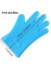 1 pieza Manopla resistente al calor multiusos, guantes con forma de cinco dedos aislados del calor para hornear, el horno, el microondas y tareas del hogar