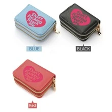 Women Multipurpose Small Card Holder Organ Type Clutch Bag Double Zipper Wallet PU Leather Coin Purse For Women Wallet Mini Wallet Purse Wallet Small Wallet
