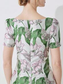 Elegant Jacquard Party Dress Gown For Women, For Cocktail