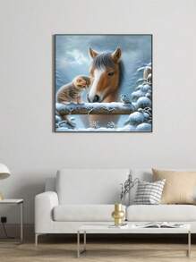 1 Bộ Bộ Tranh Kim Cương Tự Làm 5D - Nghệ Thuật Thêu Đá Rhinestone Với Thiết Kế Ngựa, Mèo Con, Chim - Thủ Công Bằng Vải Canvas Khoan Đầy Đủ, Thích Hợp Cho Người Mới Bắt Đầu Và Người Đam Mê, Đồ Trang Trí Nhà Cửa Và Quà Tặng - Nhiều màu - Xem 2