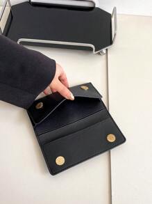 1pc Unisex PU Leather Grain Solid Color Multi-Card Slots Foldable Handbag/Belt Bag Suitable For Shopping & Traveling Wallet Purse Wallet Long Wallet For Men Mini Wallet