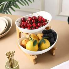 2/3 Tier Fruit Rack Snack Storage Plate, Decorative Rack - Plastic Fruit Bowl Set For Kitchen And Restaurant - Multi-Tier Serving Tray For Fruits, Snacks And Desserts - Christmas Gift