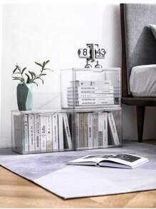 Support en acrylique, organisateur de maquillage transparent empilable et fixé au mur, boîte de rangement pour sacs
