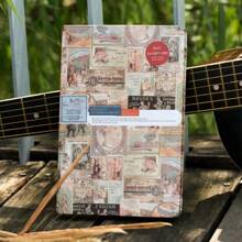 Kreatywny notatnik w stylu europejskim w stylu vintage, twarda okładka z paskiem do zakładek, bogate strony wewnętrzne z unikalnymi ilustracjami krajobrazów, retro dziennik rysunkowy dla uczniów, biuro, impreza, prezenty