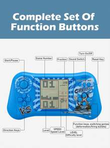 1 pieza Consola de juegos electrónica portátil de rompecabezas para niños, juguete educativo temprano estimulante cognitivo - Multicolor - Ver 7