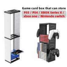 DATA FROG Video Game Storage Compatible With PS 5/ PS 4/ PS3/ Xb Ox Series S X/Xb Ox Game Shelf Organizer Compatible With Playstation DVD Game Holder Tower - Shape - View 6