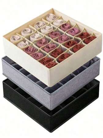 1件24隔层内衣收纳抽屉式折叠收纳盒，胸罩和袜子的专属座位，适用于家庭装饰，节日装饰，房间装饰，家庭装饰，卧室装饰收纳，家庭收纳