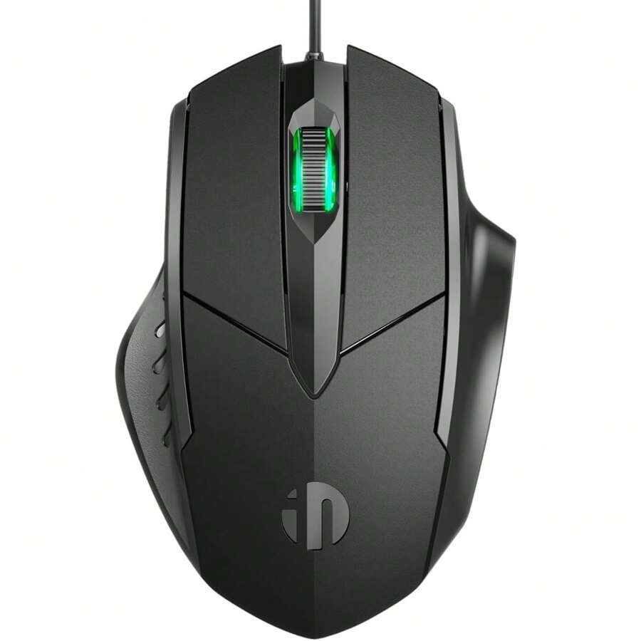 有线鼠标 - USB，3 键静音点击，1.5 米线缆，1200 DPI 光学，适用于 PC/笔记本电脑，适合家庭办公、电子竞技游戏