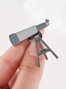 1 件装望远镜珐琅胸针时尚简约别针背包衣服徽章天文学家珠宝礼物