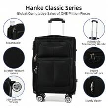 The Perfect Partner For Travel! Oxford Cloth 3 - Piece Set Of 20/24/28 - Inch Luggage, Scratch - Resistant, Beautiful And Fashionable. The Luggage With Rotating Wheels Rolls Lightweight, And The Suitcase Perfectly Integrates The Functions Of Suitcase And Carry - On Luggage. - xanh quân đội - Xem 7