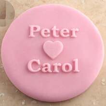 Customize Text With 2 Cookies Cake Decorations Halloween And Christmas DIY Cutters Sugar Cake Templates Wedding Clay Fondant Embosser Name Cake Mold Handmade Cookie/Biscuit Embosser Stamp