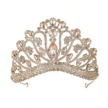 1 套欧美新娘婚礼水晶皇冠头饰、头饰头带、新娘发饰、派对皇冠 - 皇冠 - 查看 3