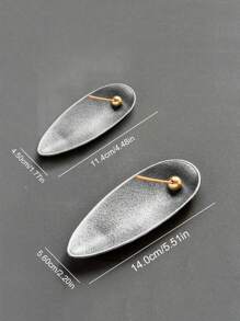 1pc Minimalist Metal Matte Silver/Bronze Color Incense Holder Set, Zinc Alloy Incense Plate + Copper Bead Incense Stick Holder, Fits Incense Sticks Up To 8.3 Inches, Suitable For Tea Room, Kitchen, Home Decor - Multicolor - View 3