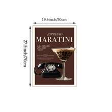 1/3 件奢华时尚杂志封面墙面艺术画豹纹帆布画浓咖啡马提尼海报少女美学装饰卧室、客厅或宿舍墙壁装饰礼物无框 - 彩色 - 查看 17