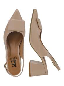 Women's Slingback Pumps Comfortable Dress Shoes With Buckle 18103 - Nude - View 6