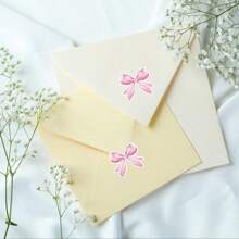 24/48/120 件蝴蝶结贴纸，粉色蝴蝶结贴纸，蝴蝶结贴纸，自粘水彩蝴蝶结贴纸，可爱少女贴纸，适用于水瓶信封密封卡礼物母亲节 - 金色 - 查看 8