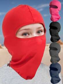 1/2 piezas Pasamontañas para niños y niñas, máscara facial completa transpirable, gorra de protección completa, cuello a prueba de viento y polvo, máscaras faciales para ciclismo