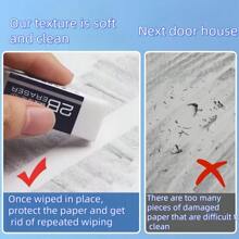 2B Pencil Eraser - No Staining, Suitable For Writing, Drawing And Sketching - Perfect For Office, School Supplies And Back To School Gifts