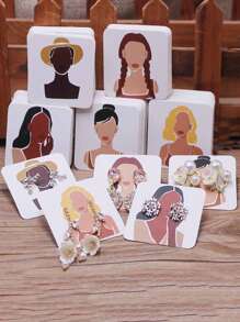 10/30/50/100 件随机组合珠宝耳环展示卡