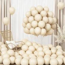 10/30/50/100 unidades Globos de látex elegantes de color blanco arena de 5-18 pulgadas, adecuados para fiesta de cumpleaños, boda, despedida de soltera, aniversario, despedida de soltero y otras celebraciones y decoraciones de fiesta, decoración de habitación, accesorios fotográficos