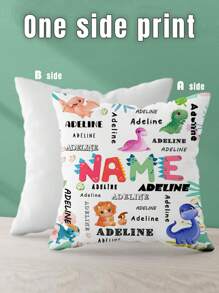 1pc Customized Name Print Pillowcase, Customizable Name And Patterns Like Dinosaur, Turtle, Special Fonts, Single-Sided Print, Suitable For Children, Birthday, Children's Day, Daily Gift, Can Make Your Own Photo Pillowcase, Great Gift For Family, Friends And Yourself - Royal Blue - View 6