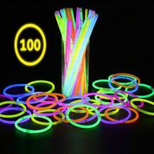 50 szt./100 szt. Jednorazowe fluorescencyjne pałeczki świecące, wielokolorowe świecące pałeczki na koncerty, Halloween, Boże Narodzenie, przyjęcie urodzinowe, imprezy nocne, Boże Narodzenie