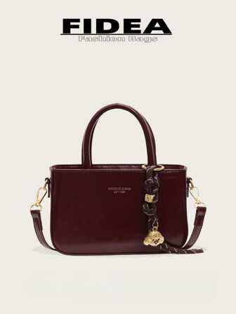 حقيبة يد نسائية عصرية جديدة، لون أحادي بسيط ، عتيقة راقية كاجوال ذات مقبض قابل للفصل مناسبة للتاريخ والتسوق ومتعددة الاستخدامات، هدية عيد الأم الأفضل