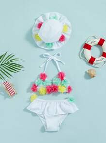 Newborn Baby Swimwear - White - View 2