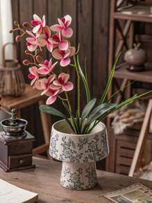 蓝柳兰花种植器中国陶瓷花瓶，适合蝴蝶兰 - 青花瓷 - 查看 10