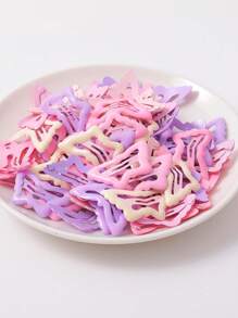 100 piezas/50 piezas/20 piezas/10 piezas/4 piezas Pinzas de cabello metálicas lindas para niñas en varios colores de la moda clásica de dopamina, adecuadas para la vida diaria, flequillo, moño, decoración de estilo, hermosos regalos para niñas, todo el año, color aleatorio.