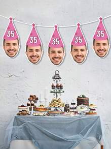 Faixa de chapéu de aniversário personalizada, faixa de foto de rosto de aniversário personalizada, faixa de aniversário, faixa de cabeça personalizada em uma faixa para formatura do Dia das Mães, multifuncional, durável, ornamental, reutilizável, requintado, elegante, de alta qualidade, colorido, moderno, personalizado, único, presentes ideais para ele, presentes ideais para ela, namorado, pai, namorada, mãe, família, amigos, sala de chá, casa, jardim, escritório, para aniversários, para o Dia dos Namorados, para o Dia das Mães, para aniversários, para o Dia dos Pais, para formatura, para casamentos, para inauguração de casa, renovação da casa