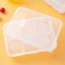 1 Piece / 2 Pieces Ice Cube Tray With Lid - 6 Cubes Per Tray, Ice Cubes Trays For Freezer With Box/Container, Ice Cube Tray Large For Baby Food, Cocktail, Ice Coffee And Blenders