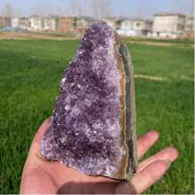 1pc Natural Amethyst Geode Cluster, Crystal Home Decor, Holiday Gift - Christmas, Halloween, Easter, Thanksgiving - 350g-400g - View 6
