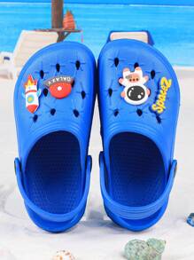 Sandalias de playa para niños y niñas con decoración linda y impermeables para uso en exteriores de verano