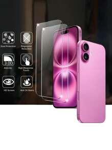 2pcs Tempered Glass Screen Protector Compatible With Apple 16 Plus 6.7 Inch, Anti-Scratch, Compatible With Phone Cases, High Definition Clear, Also Compatible With IPhone 17/17 Pro/17 Pro Max/17 Air/16 Pro Max/16 Pro/15 Pro Max/15/15 Pro/15 Plus/14 Pro Max/14 Pro/14 Plus/14/13 Pro Max/13 Pro/13/12/11 - 2 Pieces Transparent - View 3