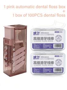1 Stück tragbarer Zahnseide Spender, inklusive 10 Stücke Zahnseide mit Selbstauslöse Behälter, Mundpflegeartikel Zahnpicker Zahnseide