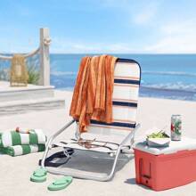 Threshold Outdoor Foldable Armless Sand Beach Chair Water-Resistant Carry Strap