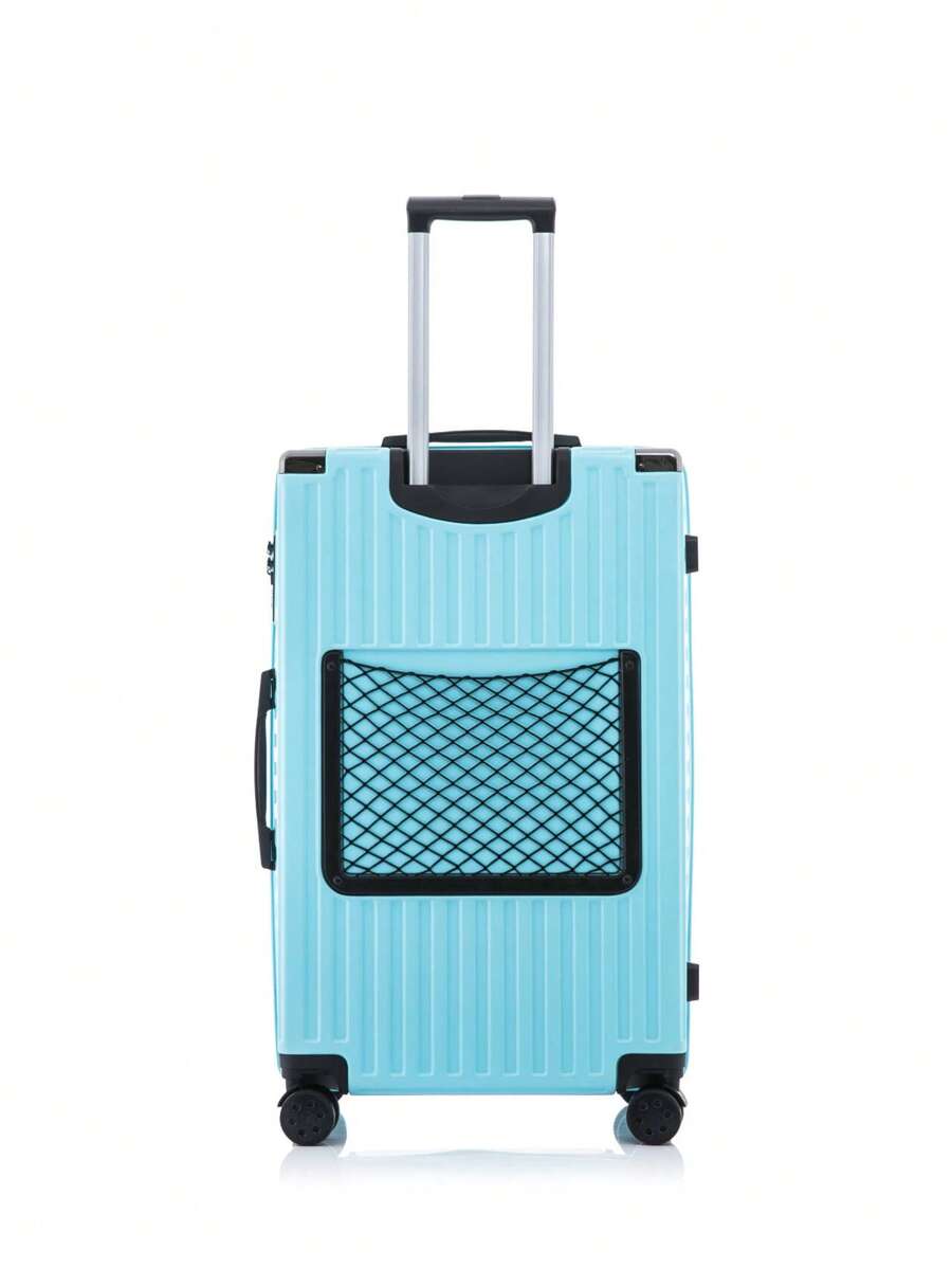 34 英寸超大容量行李箱，32 英寸大尺寸旅行箱，PC 硬壳滚动万向轮，30 英寸，适合搬家、户外、家庭旅行包，适合学校、学校配件、学校用品 - 藍色 - 查看 1