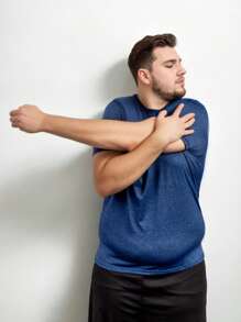 Kit 4 Men's Dry Gym Training Plus Size T-Shirts - 綠色 - 查看 7