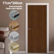 2 件木质图案自粘门贴、贴花、墙贴、家居装饰乙烯基贴纸、春季装饰让您的家焕然一新、拉玛装饰贴纸