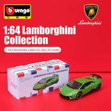 Burago Resmi Resmi Otentik 1: 64 Alloy Car Model Mercedes-Benz Cadillac Simulasi Koleksi Dekorasi Model Mobil Untuk Hadiah Ulang Tahun Natal Pria - 1:64 Lamborghini HURACAN PERFORMANTE Hijau - View 2