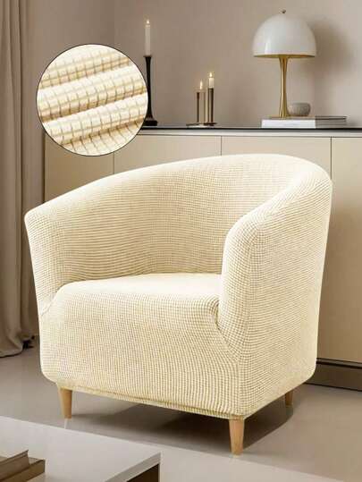 1pc Corn Plaid Waterproof Stretch Sofa Cover, Style Anti-Slip Sofa Slipcover, Full Elastic Protective Cover, Casual, Stain-Resistant, Anti-Scratch, Home Goods, Universal Fit Sofa Cover