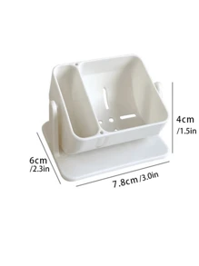Caja de almacenamiento de motas, soporte giratorio montado en la pared para dividir las esponjas de maquillaje, cojín de aire no perforado, estante transpirable para huevos de belleza